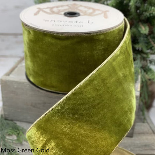 Lush Velvet Ribbon 07-3032 | Moss Green
