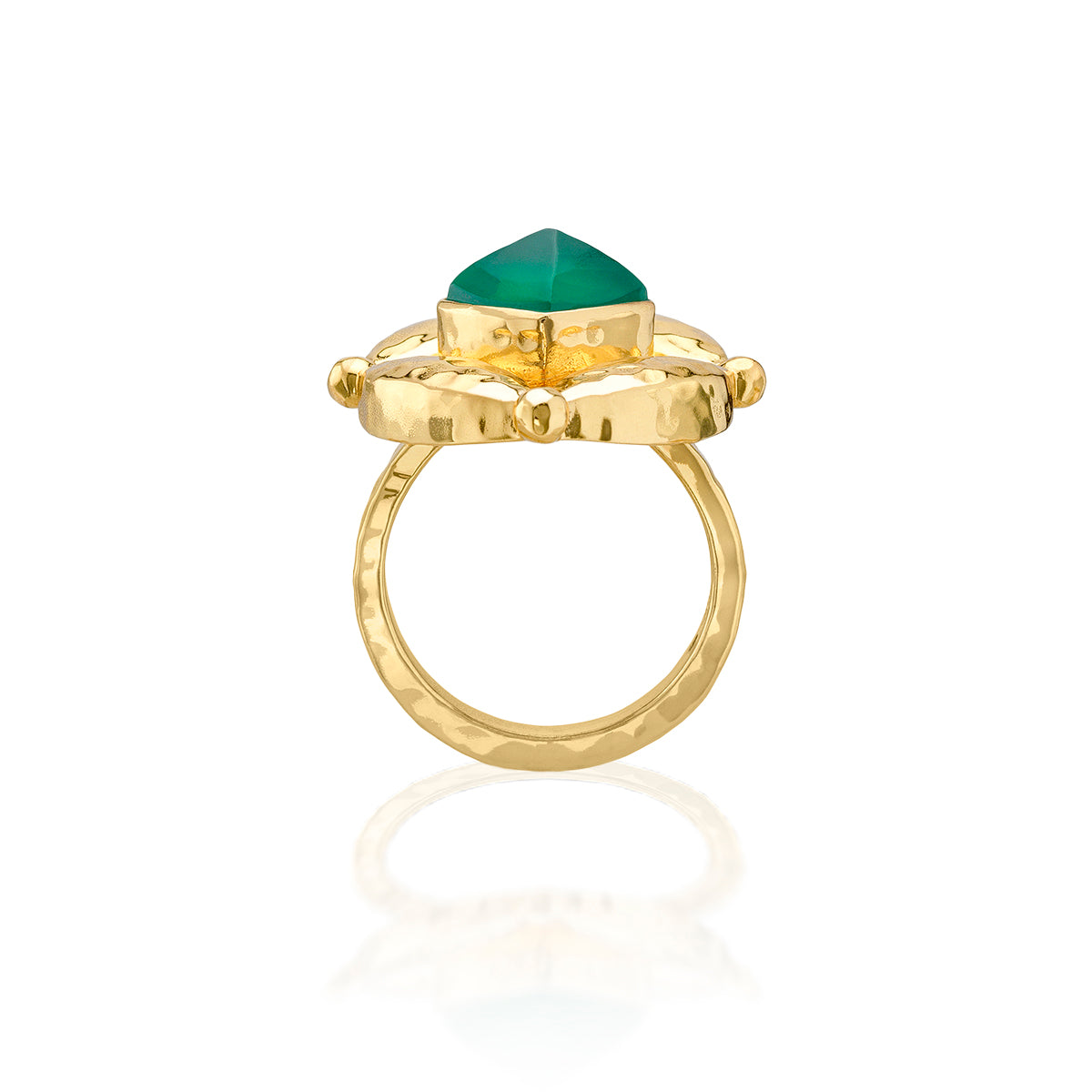 Mystic Eye Ring - Green Onyx - Size 8