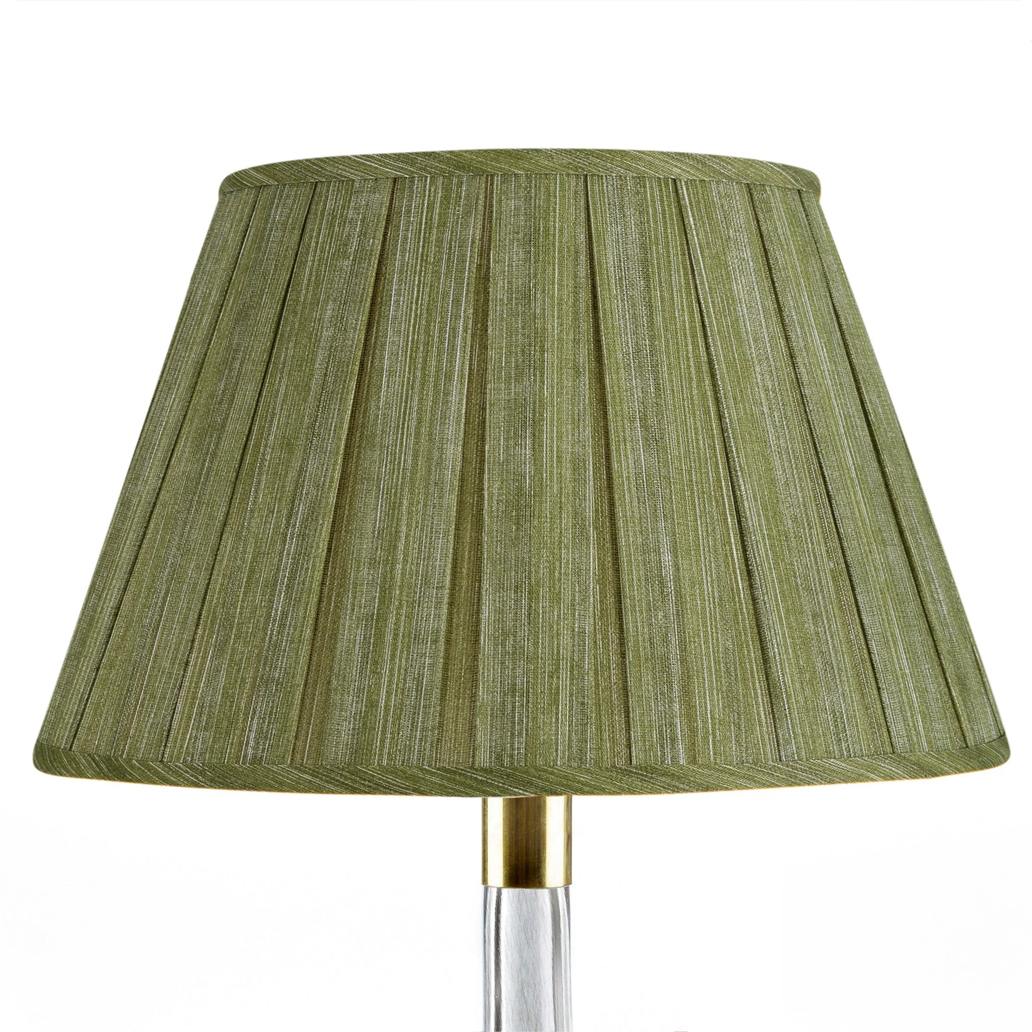 16BP-040 Round Box Pleat Lampshade | Kintyre Green 16" Round