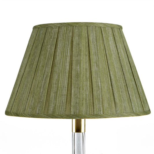 16BP-040 Round Box Pleat Lampshade | Kintyre Green 16" Round