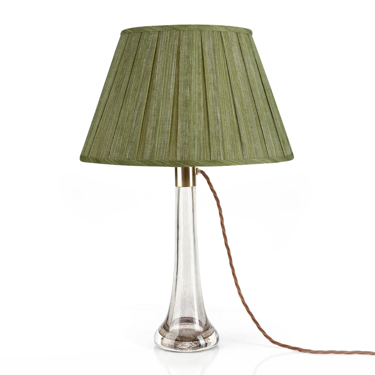 16BP-040 Round Box Pleat Lampshade | Kintyre Green 16" Round