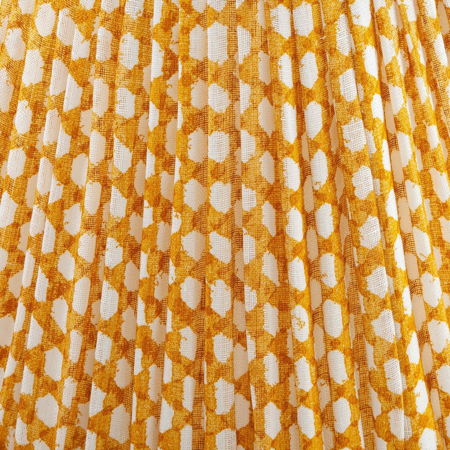 16GB-023 Round Gathered Lampshade | Yellow Wicker 16" Round