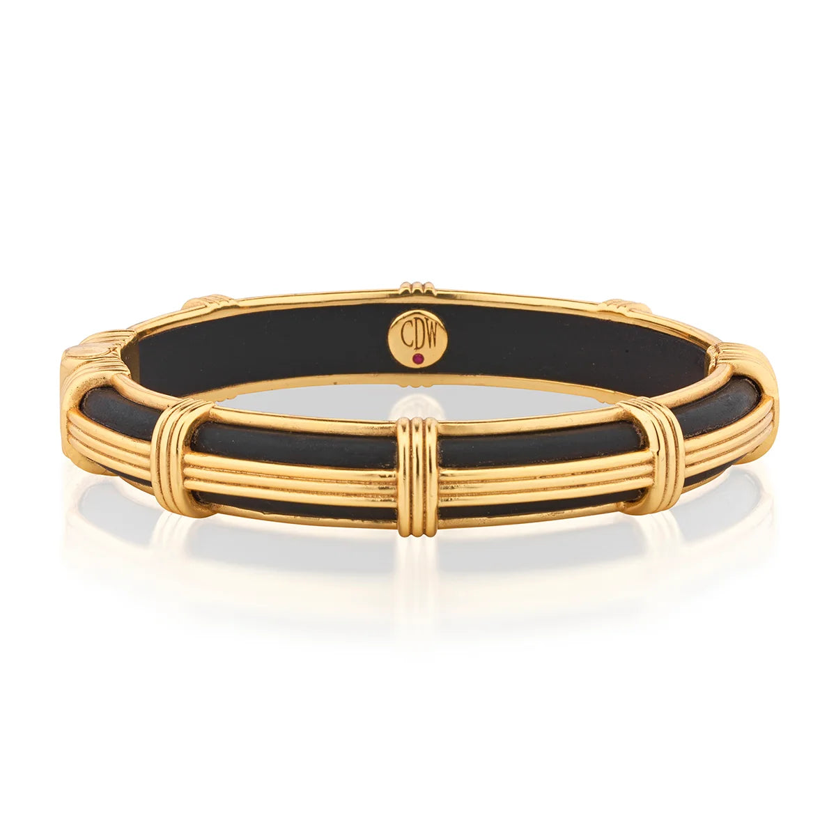 Gaia Petite Hinged Bangle S/M | Ebony