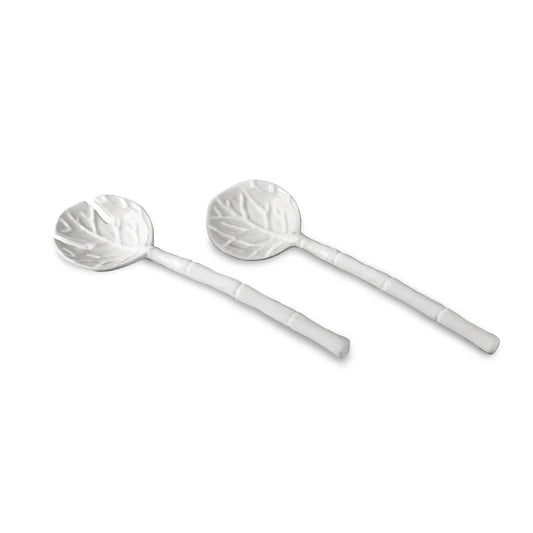 VIDA Lettuce Large Salad Servers - White