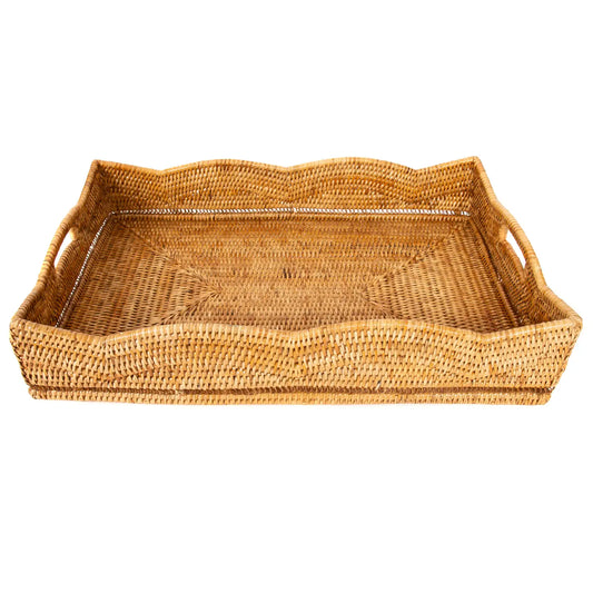 Artifacts Rattan™ Scallop Collection Rectangular Tray
