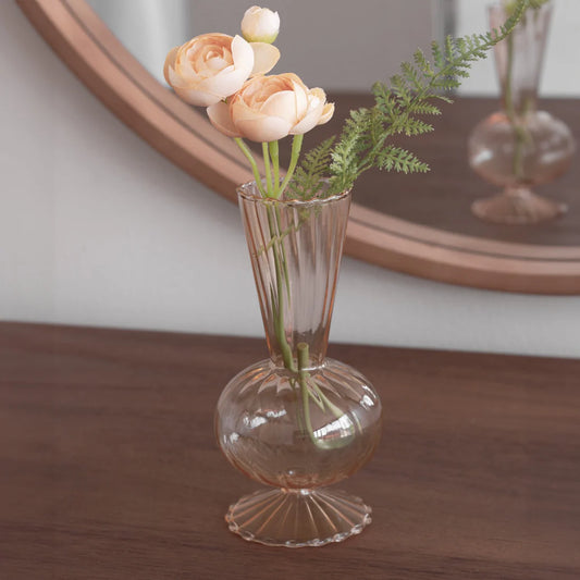 Glass Cambridge Beth 6" Bud Vase (Champagne)