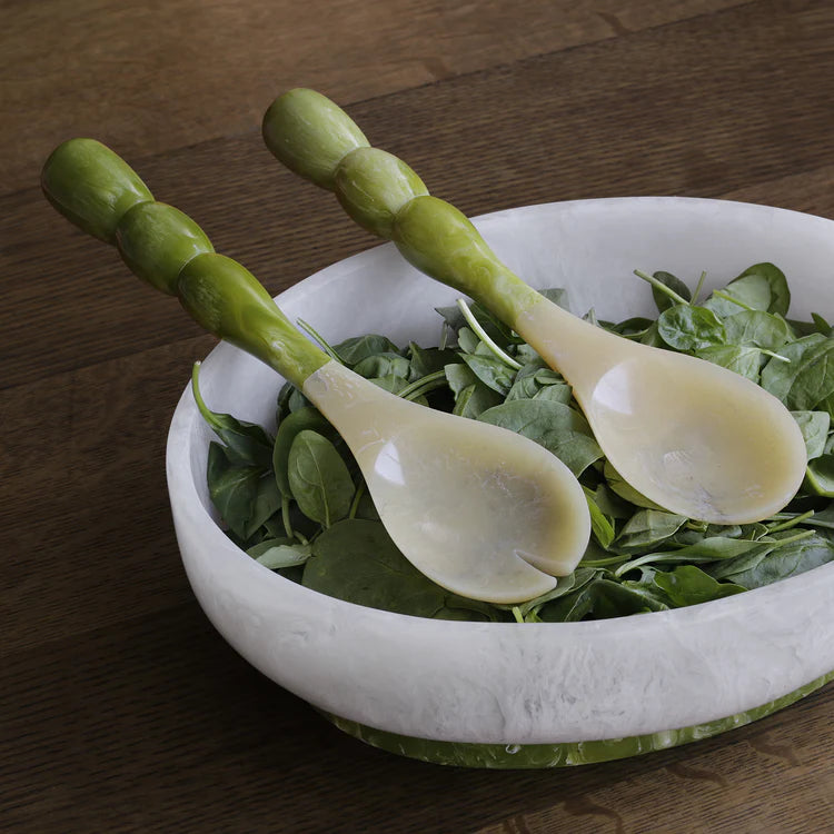 RESIN Rio Bubble Salad Servers - Green
