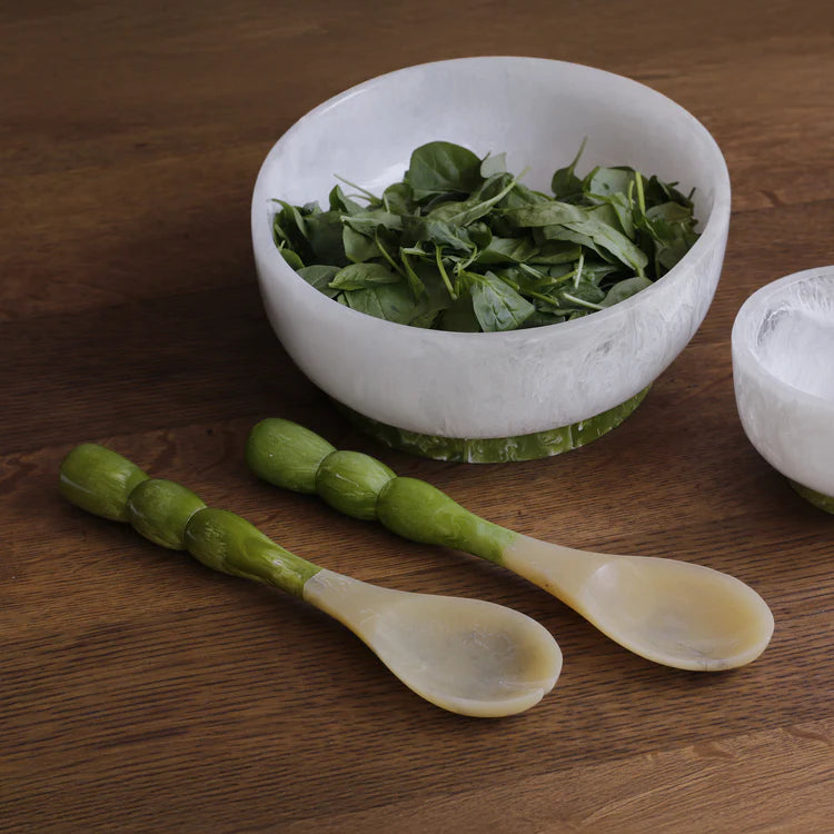 RESIN Rio Bubble Salad Servers - Green