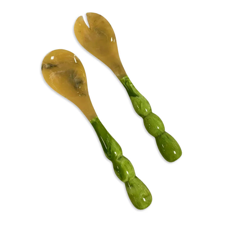 RESIN Rio Bubble Salad Servers - Green