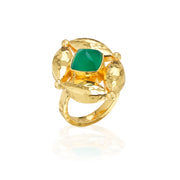 Mystic Eye Ring - Green Onyx - Size 8