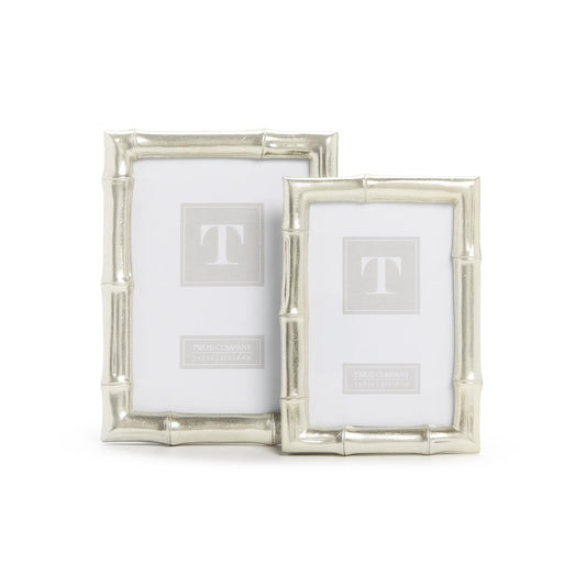 Silver Faux Bamboo Photo Frame 5x7