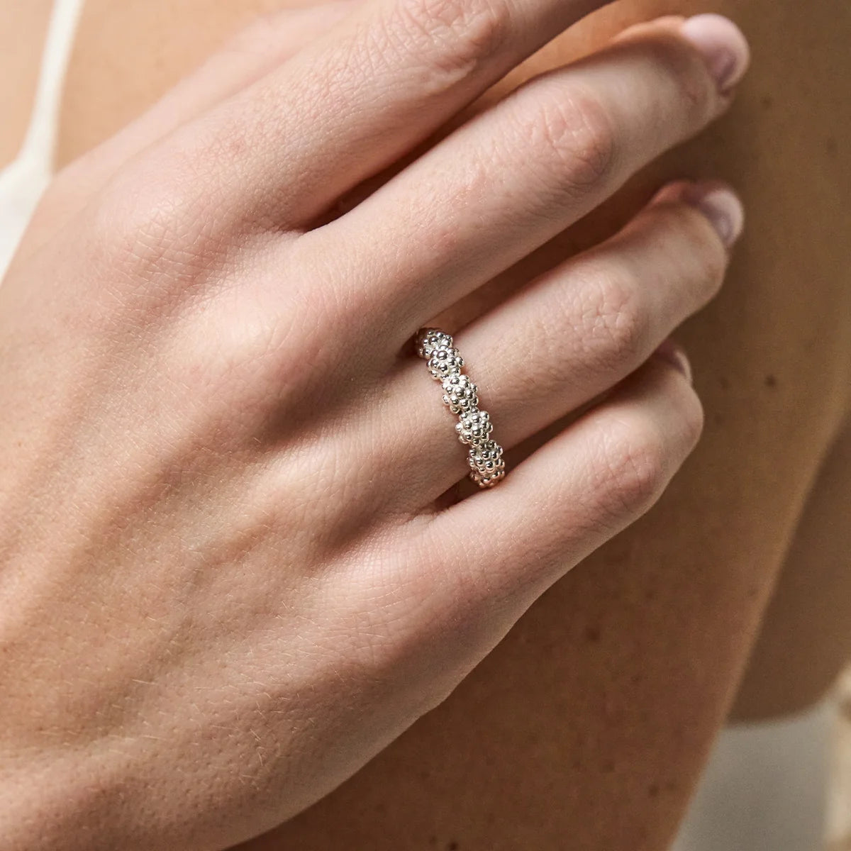 Berry Icon Silver Ring  - Size 6