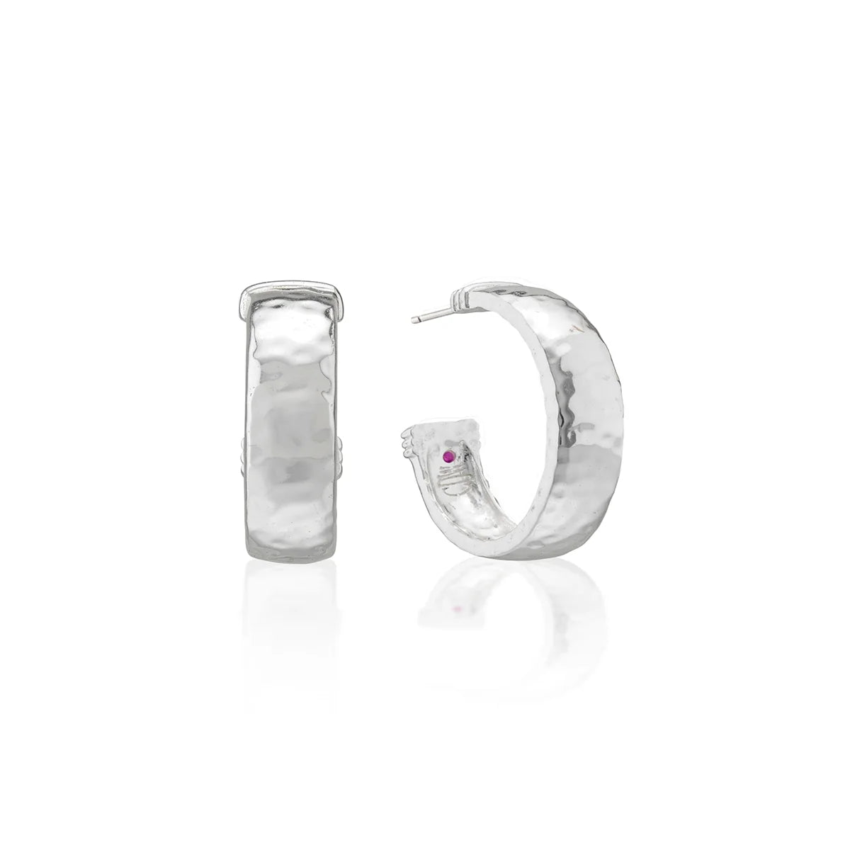 Cleopatra Classic Small Hoop Earrings ZCE07/040 - Silver