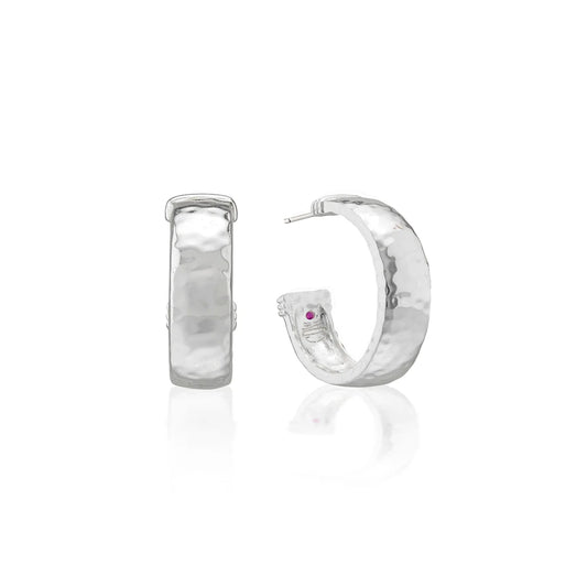 Cleopatra Classic Small Hoop Earrings ZCE07/040 - Silver