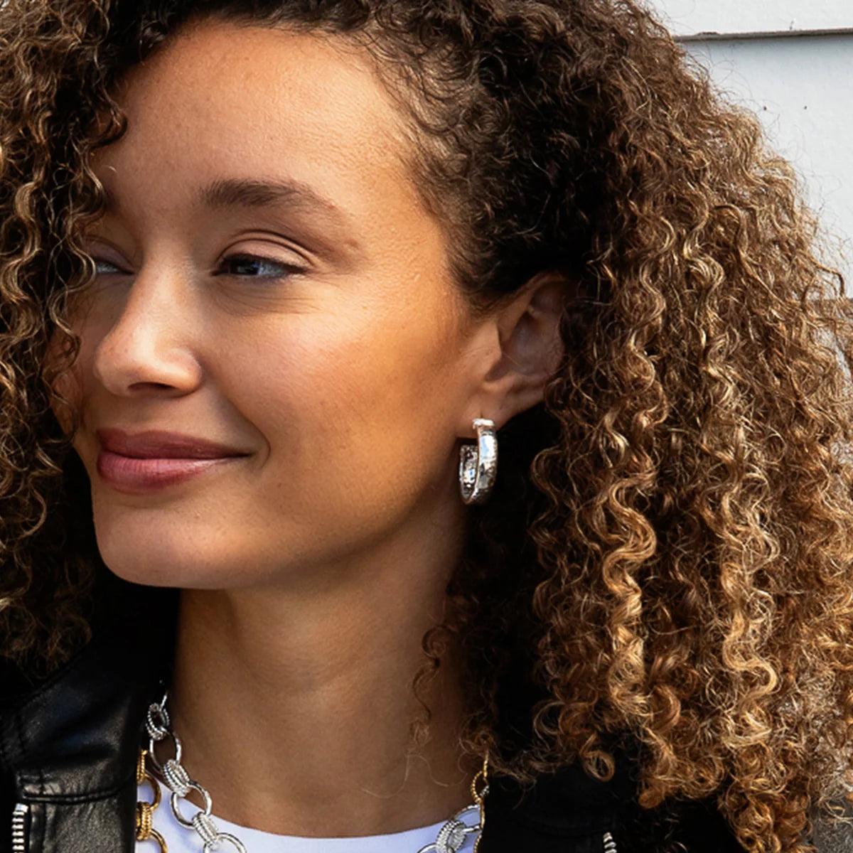 Cleopatra Classic Medium Hoop Earrings