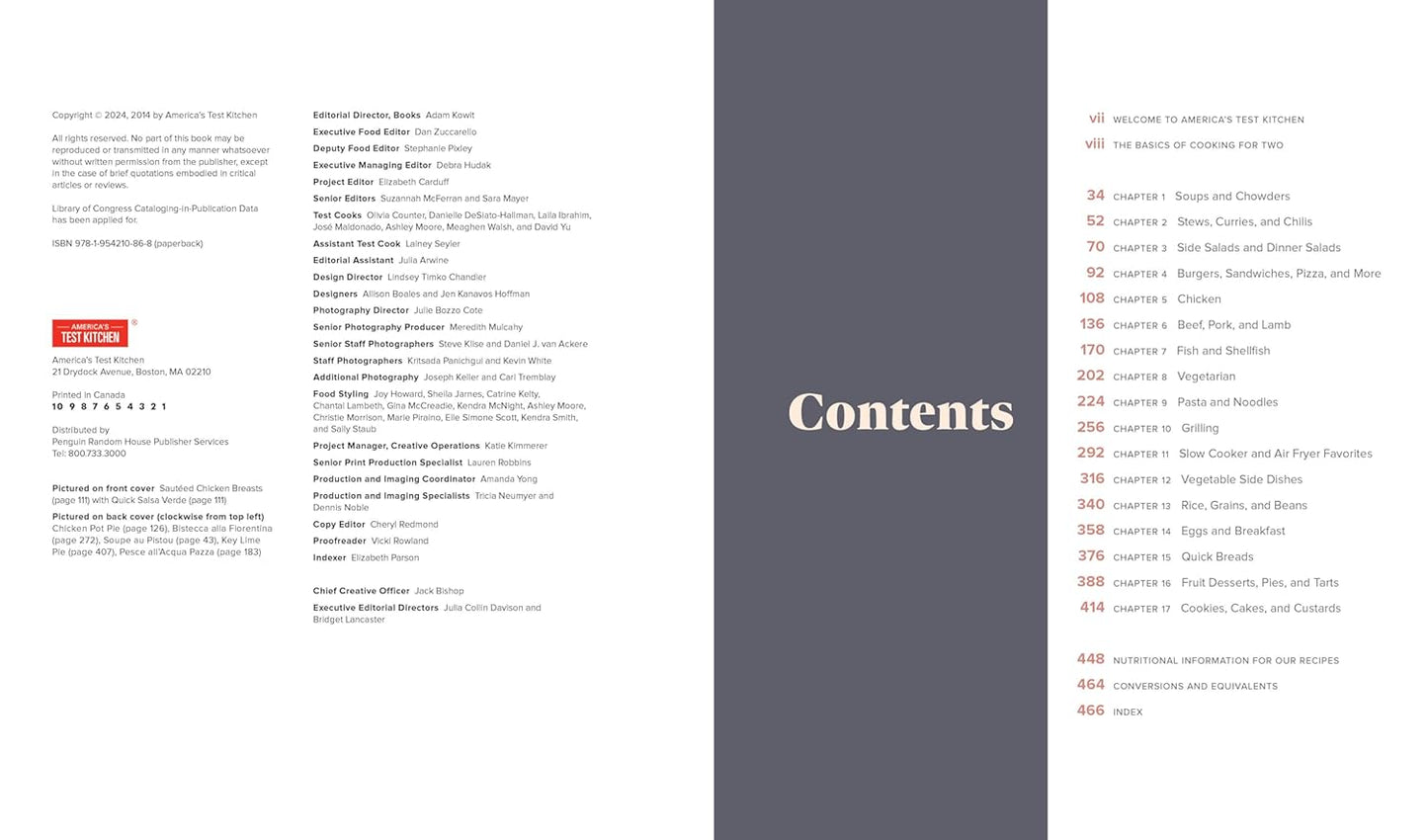 COOKING FOR TWO BOOK