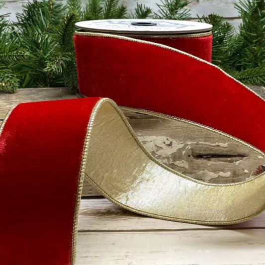 Velvet Ribbon 87-0649 | Red
