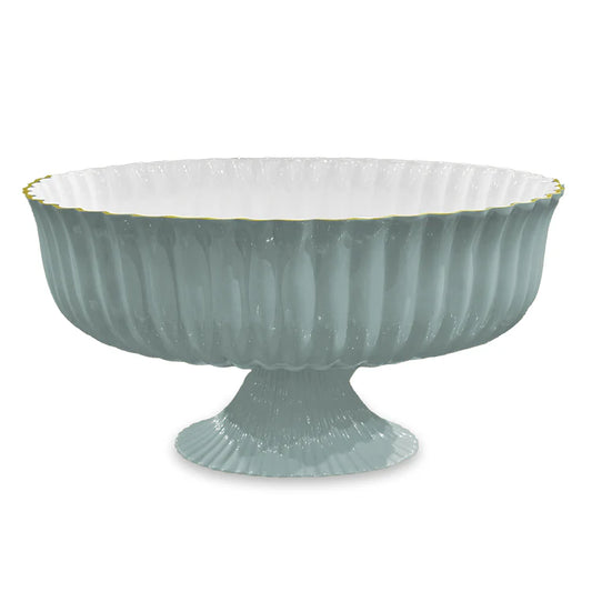 ENCANTO Vienna Large Centerpiece/Punchbowl - Slate & White