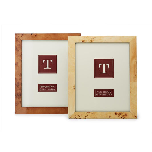 Burled Wood 8x10 Photo Frame | Dark Brwon