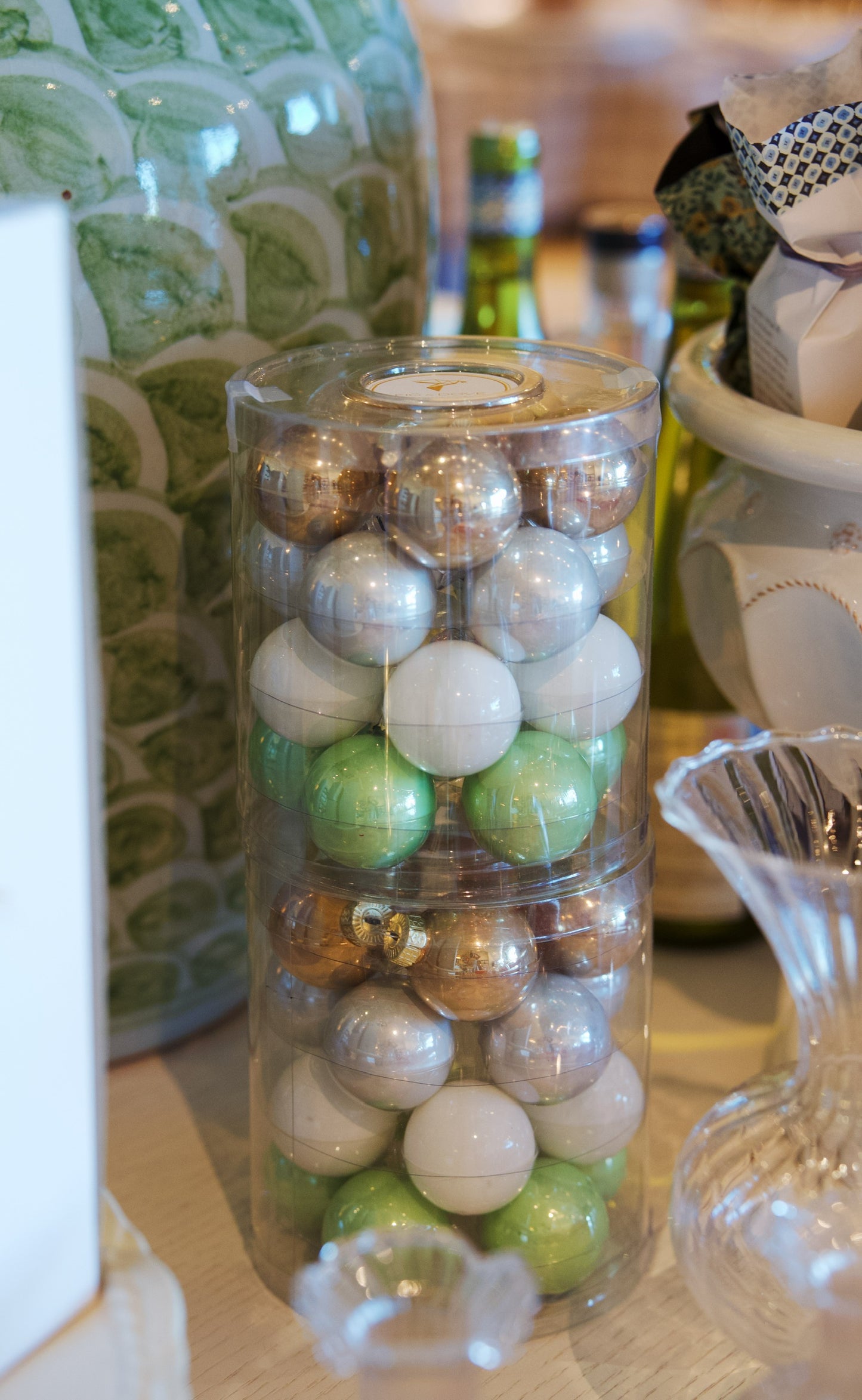 Mini Holiday Glass Ornament Set