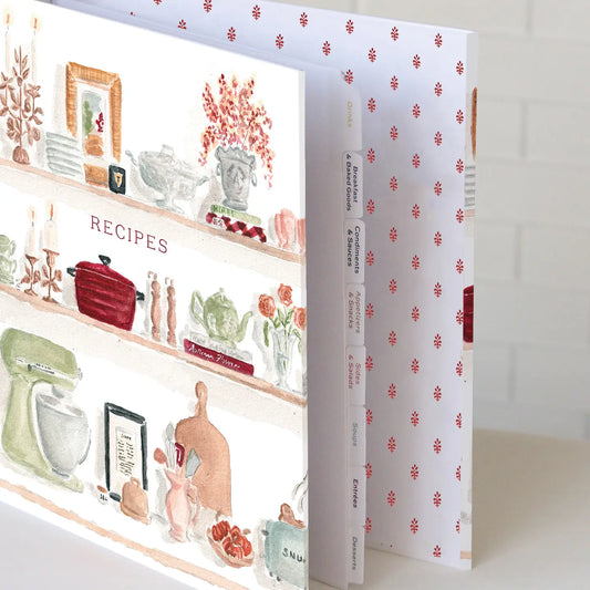 Autumn Kitchen Shelves 3-Ring Binder with Index Tab Dividers