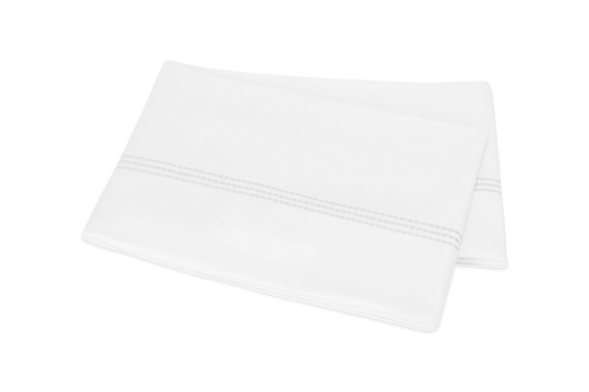 Amara Triple Pearl Full/Queen Flat Sheet | White