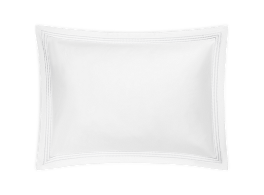 Amara Triple Pearl Standard Sham, 2" Flange | White