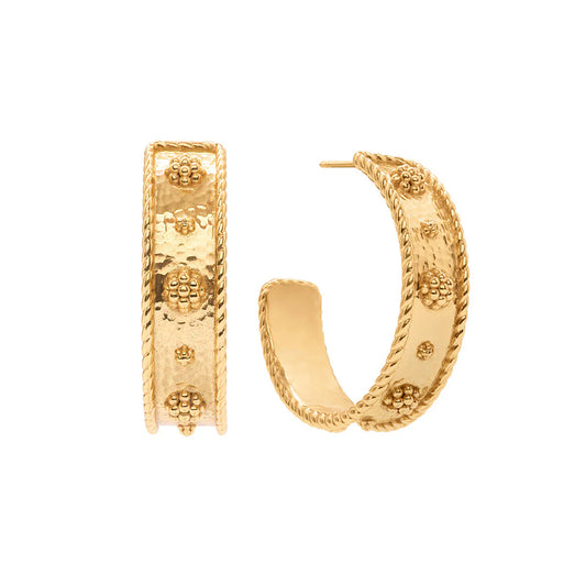Berry Classic Medium Hoop Earrings Gold ZYE05/710