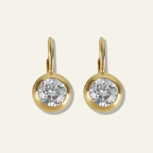 Bezel Drop Earrings