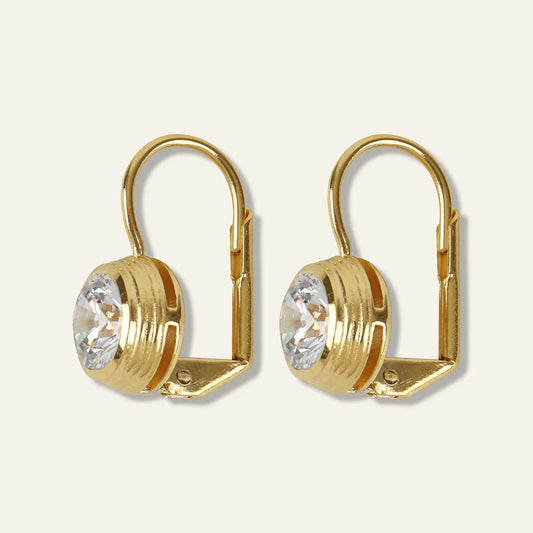 Bezel Drop Earrings