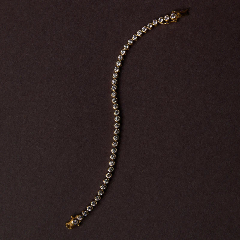 Bezel Tennis Bracelet 6.5" Length