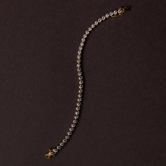 Bezel Tennis Bracelet 6.5" Length