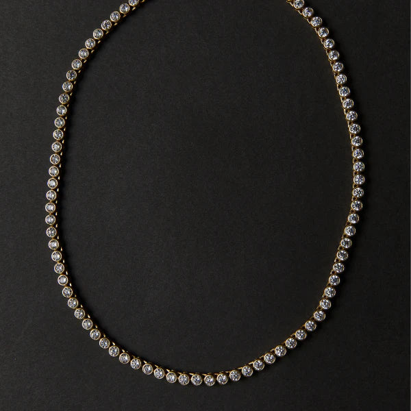 Bezel Tennis Necklace