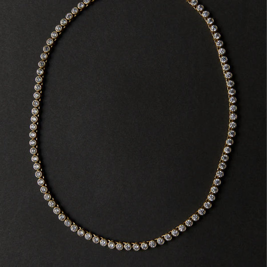 Bezel Tennis Necklace