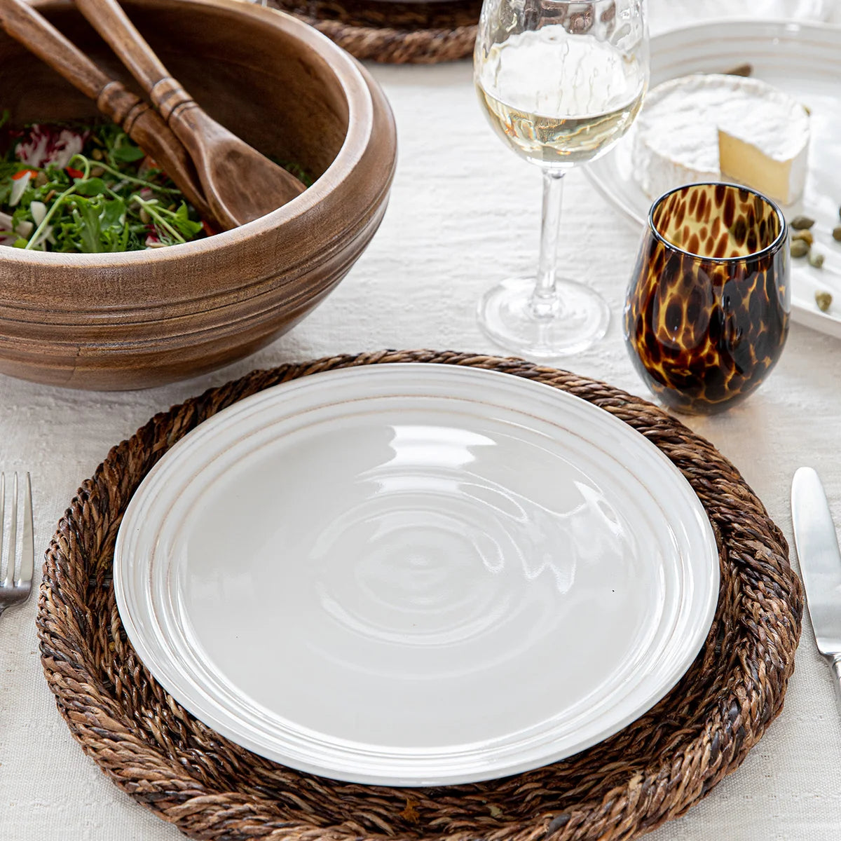 Bilbao Dinner Plate | Whitewash