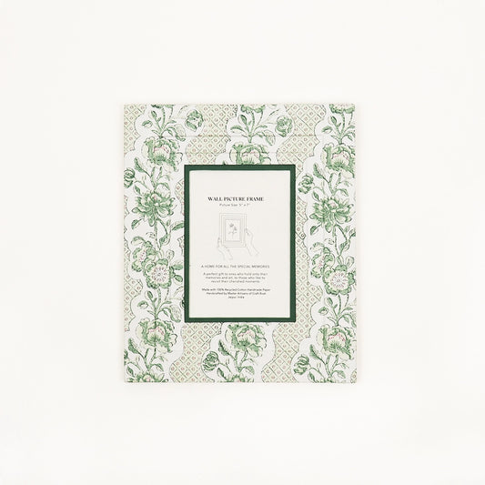 Blooming Trellis Green Wall Photo Frame 5x7