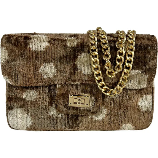 Brown and Cream Polka Dot Brooke Bag