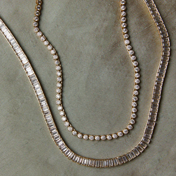 Baquette Tennis Necklace - HART