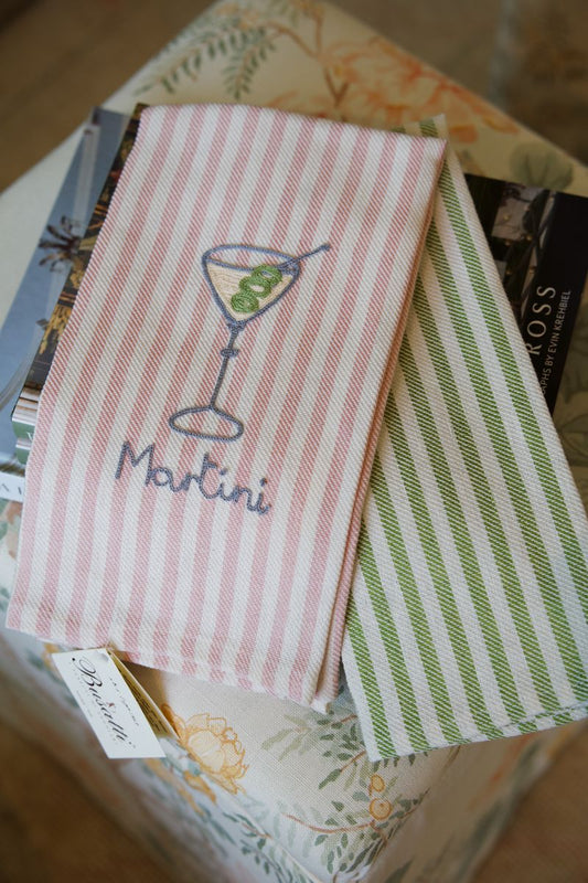 Hand Embroidered Kitchen Towel | Martini Col.38