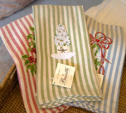 Topiary Christmas Tree | Busatti Pomelo Kitchen Towel | Col. 8