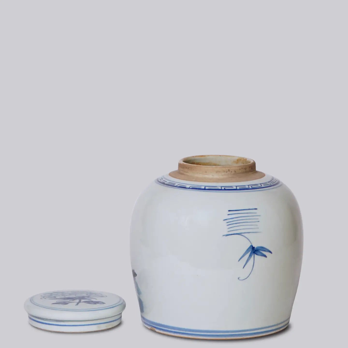 Peony Blue and White Porcelain Jar C451