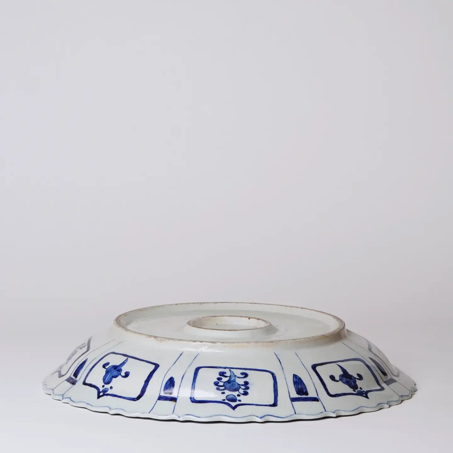 Blue and White Porcelain Bird and Flower Platter C779