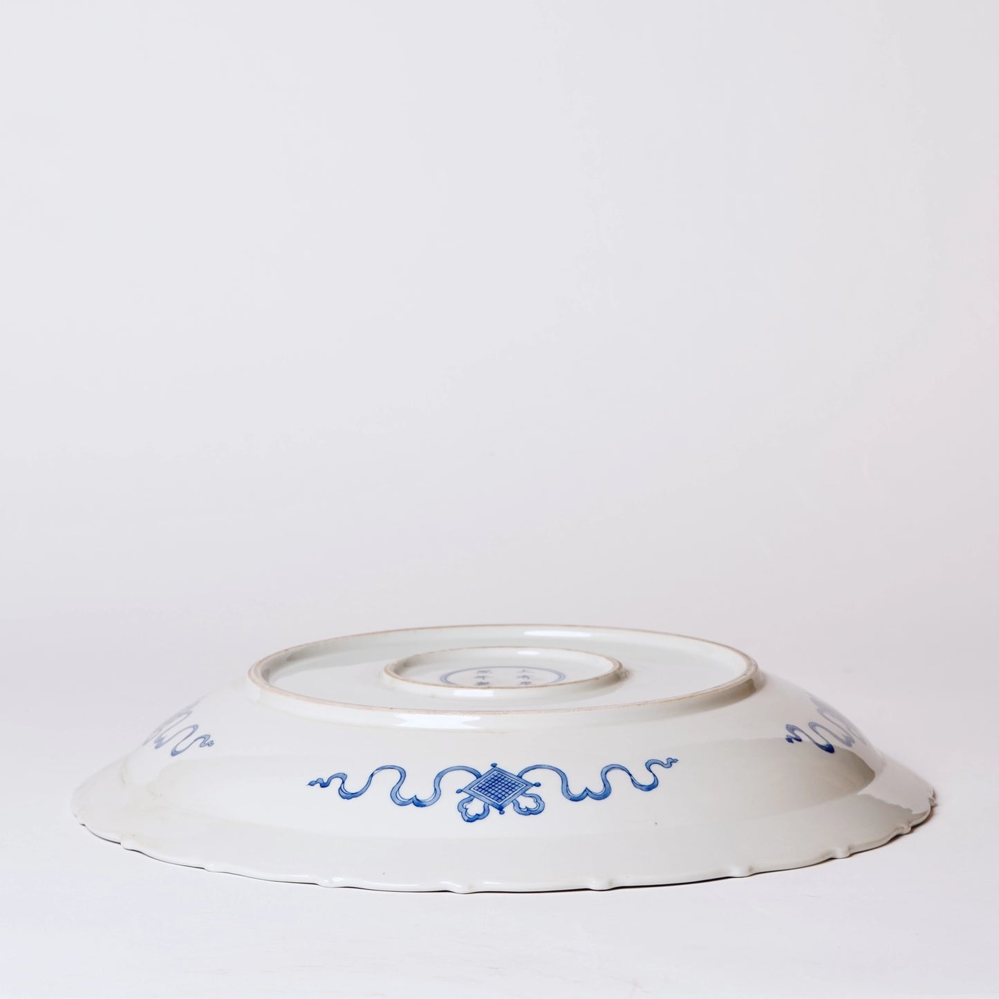 Blue and White Porcelain Bird and Flower Platter C889