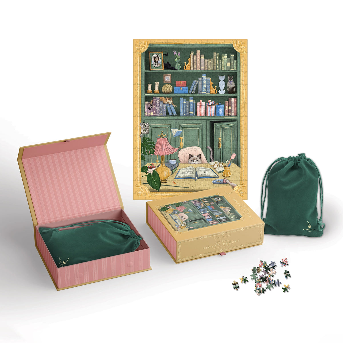 Cat Library 500 Piece Puzzle