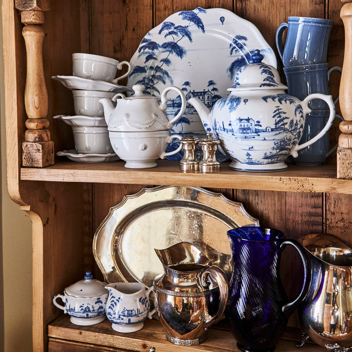 Country Estate Teapot - Delft Blue