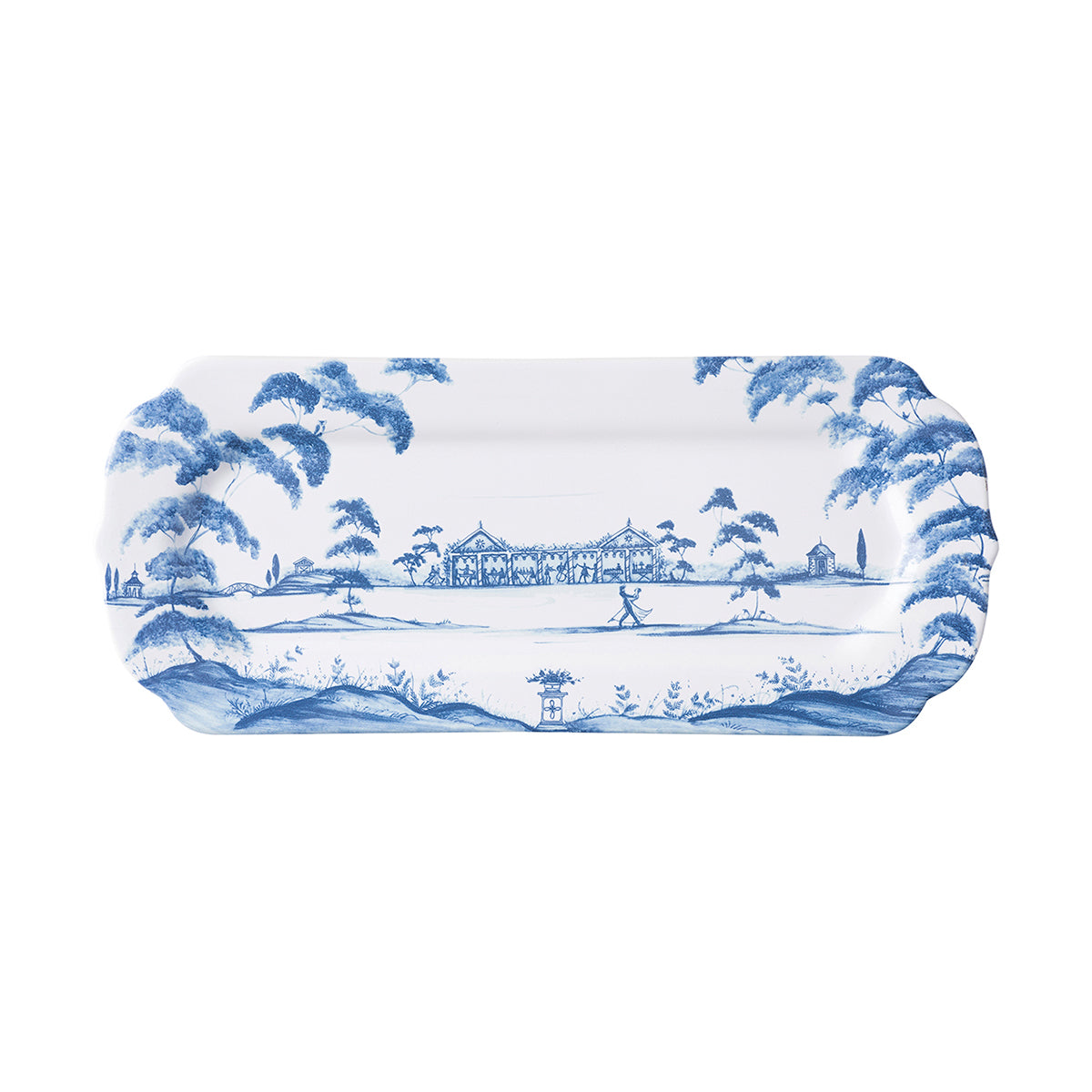 Country Estate 15" Hostess Tray - Delft Blue