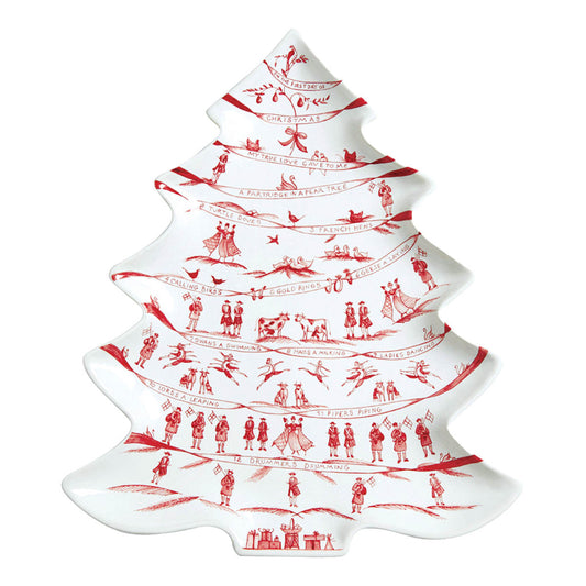 Country Estate Winter Frolic Ruby 15" Tree Platter CE83/73