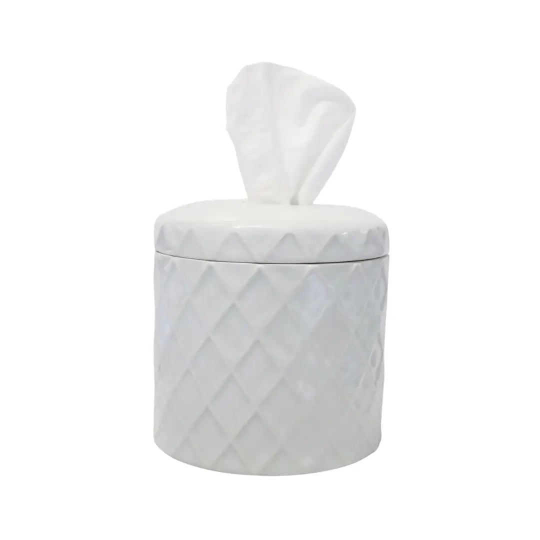 The Chloe Tissue Vessel | Chloe White Lattice