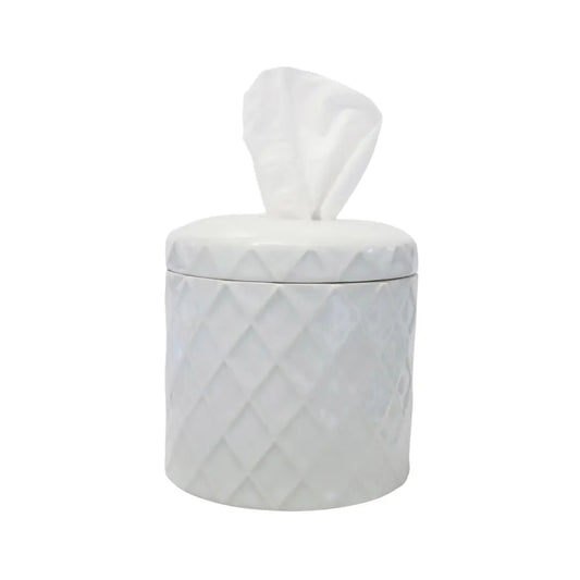 The Chloe Tissue Vessel | Chloe White Lattice
