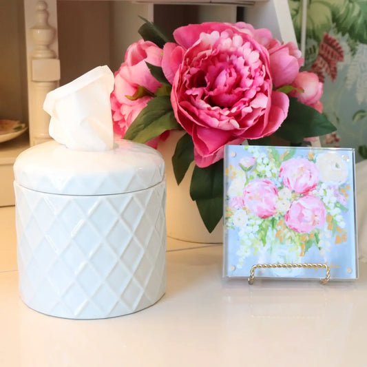 The Chloe Tissue Vessel | Chloe White Lattice